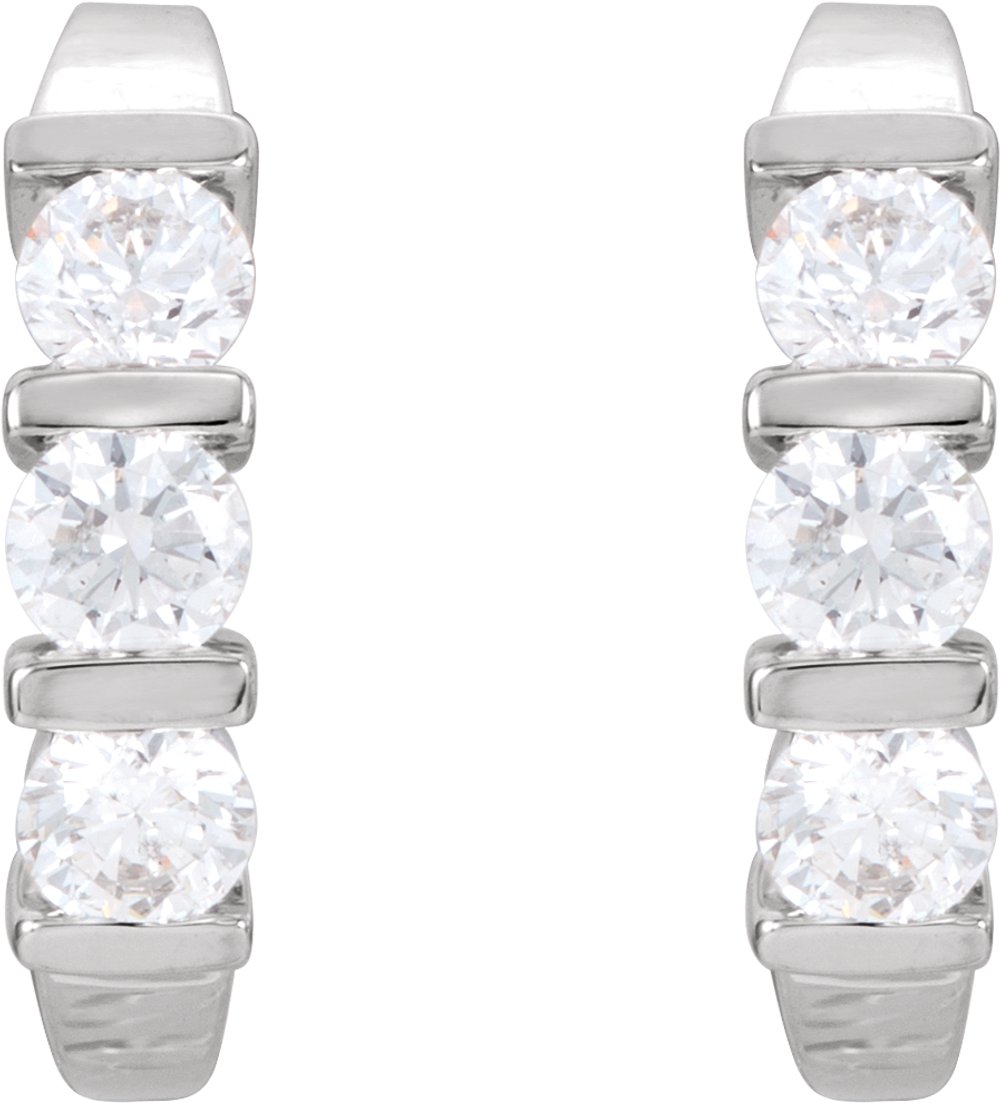 14K White Gold 1/2 CTW Lab-Grown Diamond Earrings