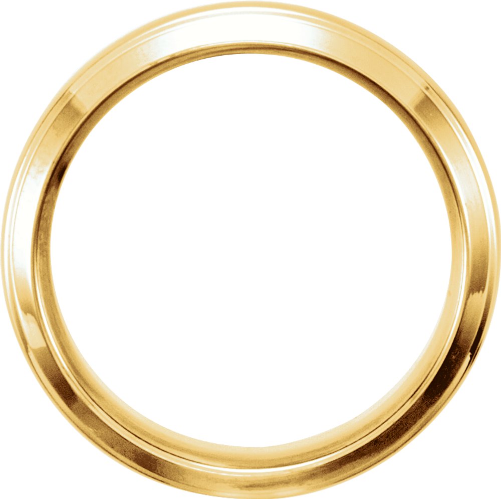 14K Yellow Gold 6 mm Grooved Band Size 10