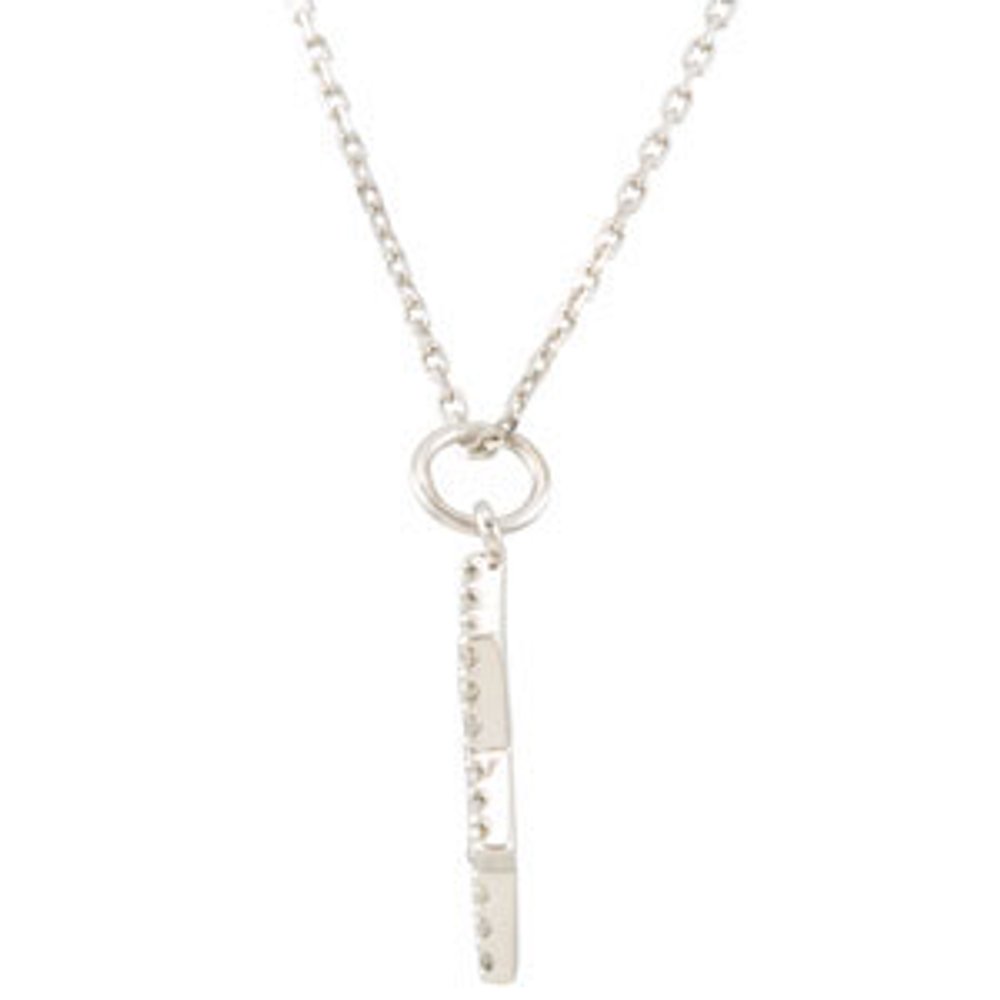 14K White Gold 1/5 CTW Natural Diamond Star of David Necklace