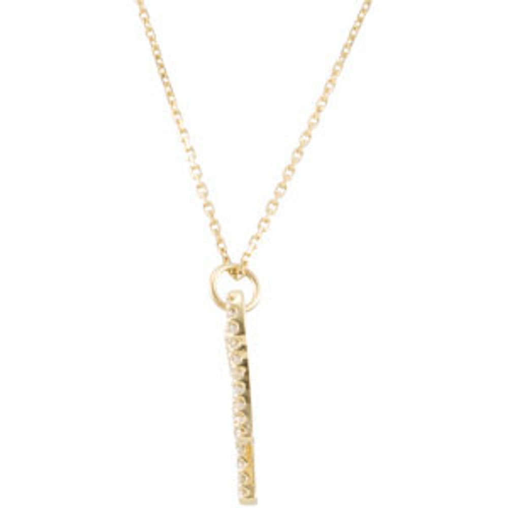 14K Yellow Gold 1/3 CTW Natural Diamond Angel 16" Necklace