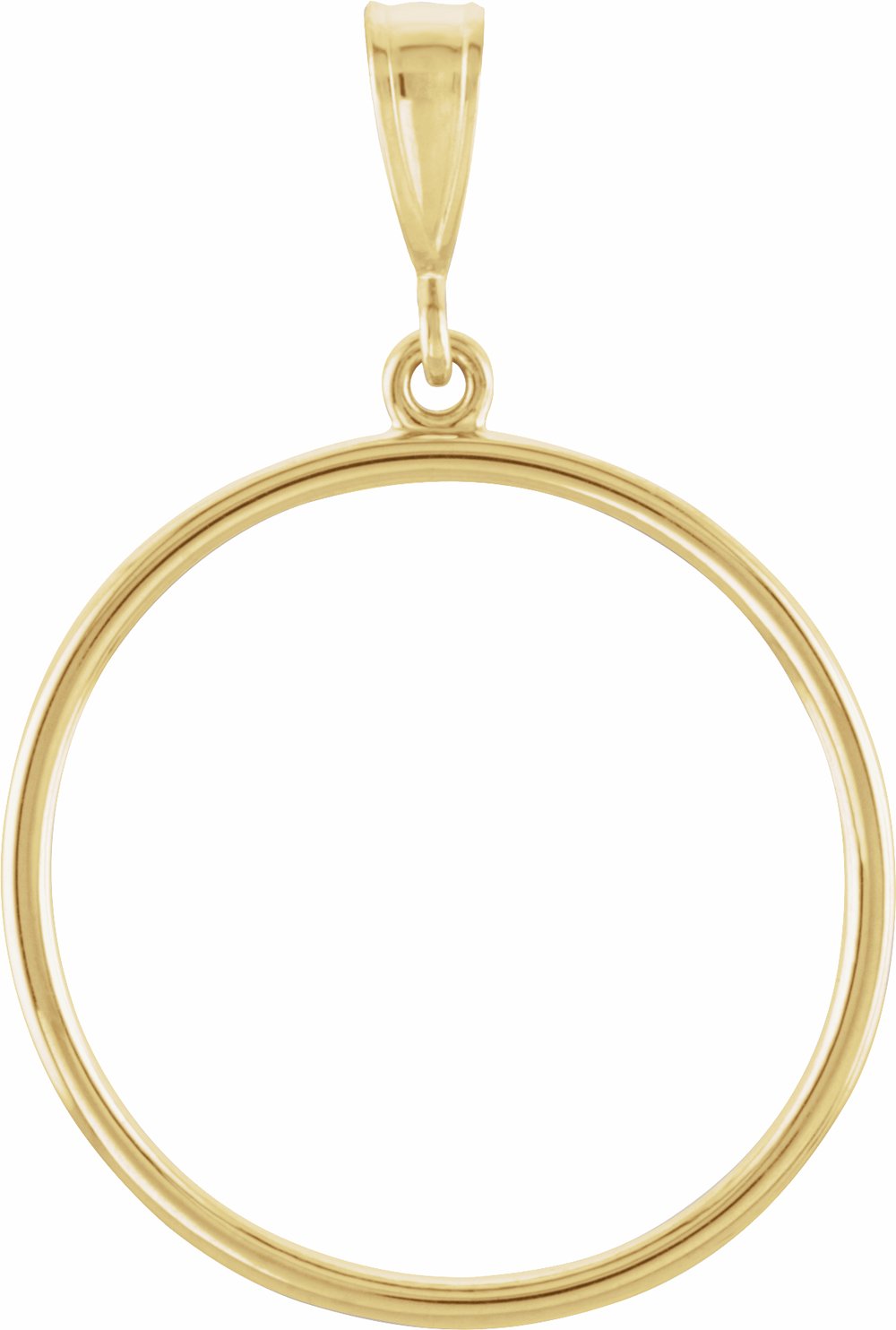 14K Yellow Circle Pendant