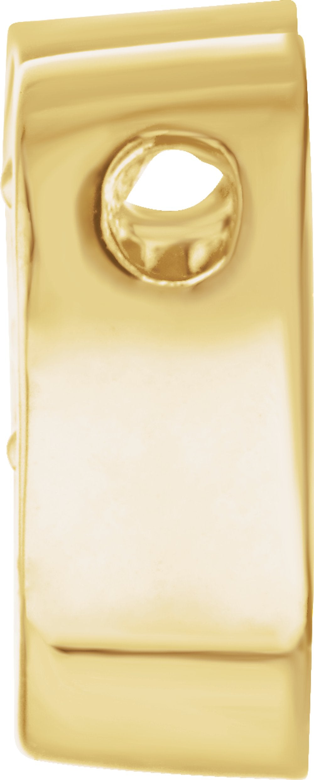 14K Yellow Gold Natural Blue Sapphire Heart Slide Pendant
