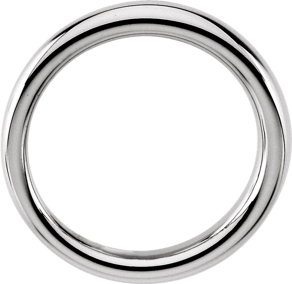 14K White Gold 3.5 mm Comfort-Fit Half Round Tapered Band