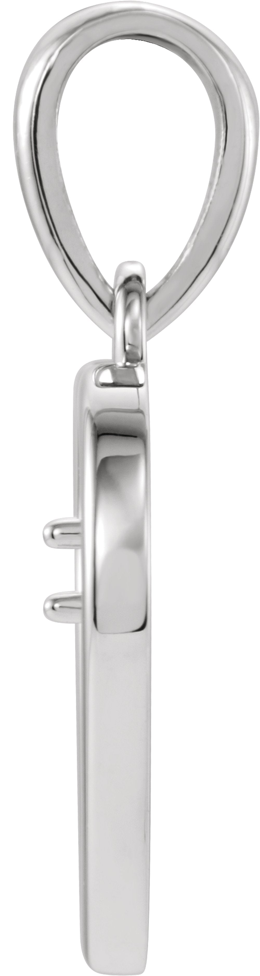 10K White 1.5 mm Heart Pendant Mounting