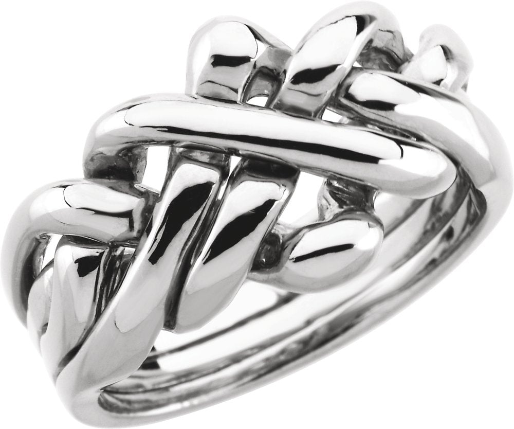Sterling Silver 12.5 mm Puzzle Band 10