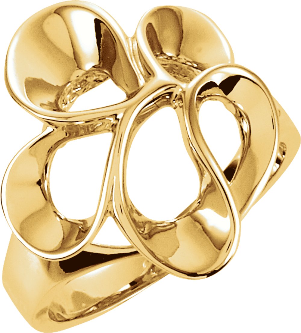10K Yellow Freeform Ring