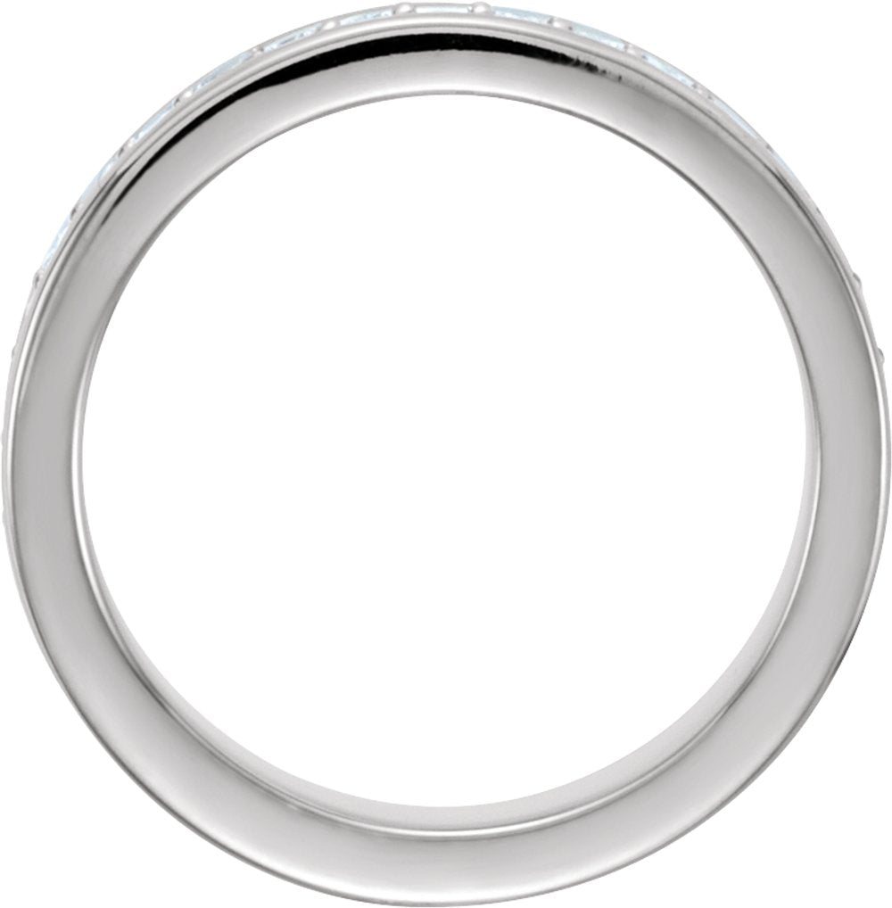 14K White 3/4 CTW Natural Diamond Band