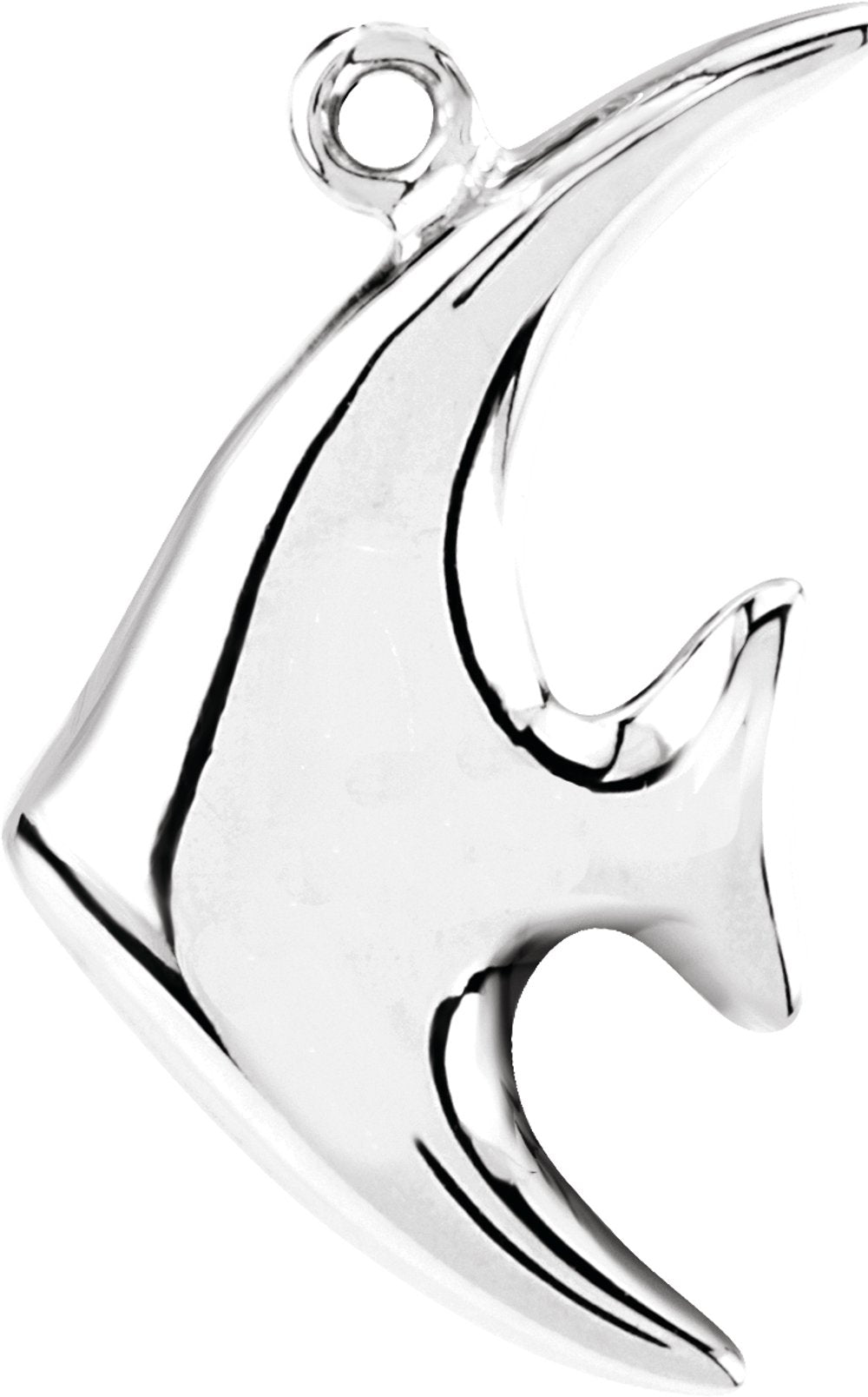 Sterling Silver Left Angel Fish Dangle