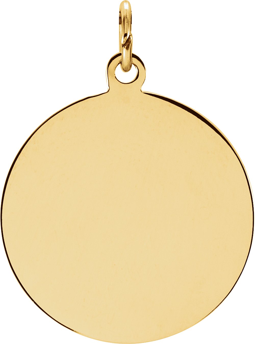 14K Yellow 18 mm Round St. Padre Pio Medal