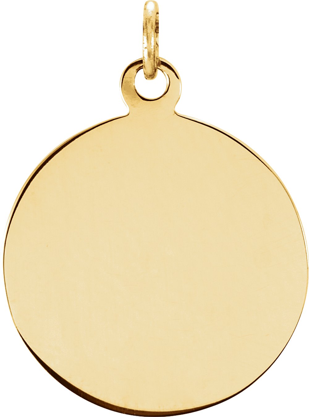 14K Yellow 15 mm Round Our Lady of Fatima Medal