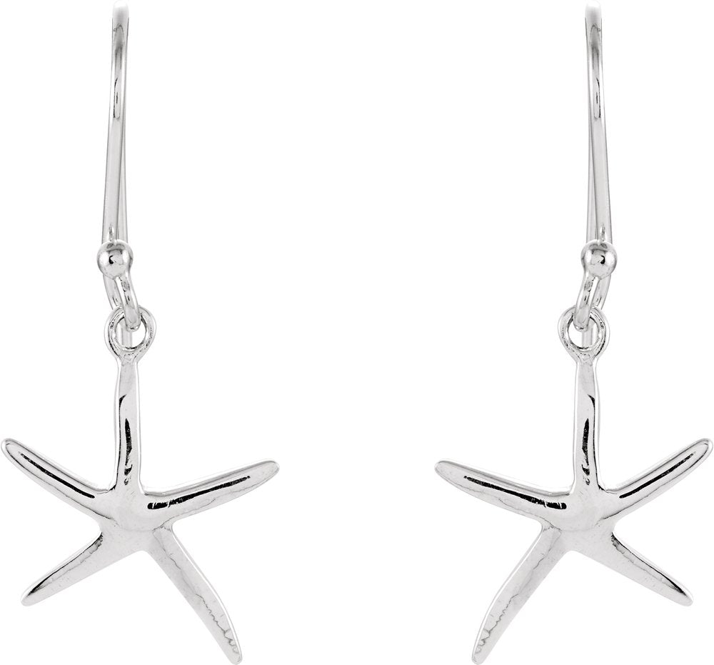 Sterling Silver Starfish Earrings