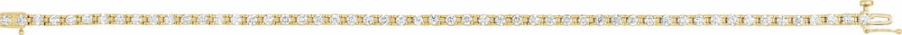 14K Yellow Gold 2 1/8 CTW Natural Diamond Line 7" Bracelet