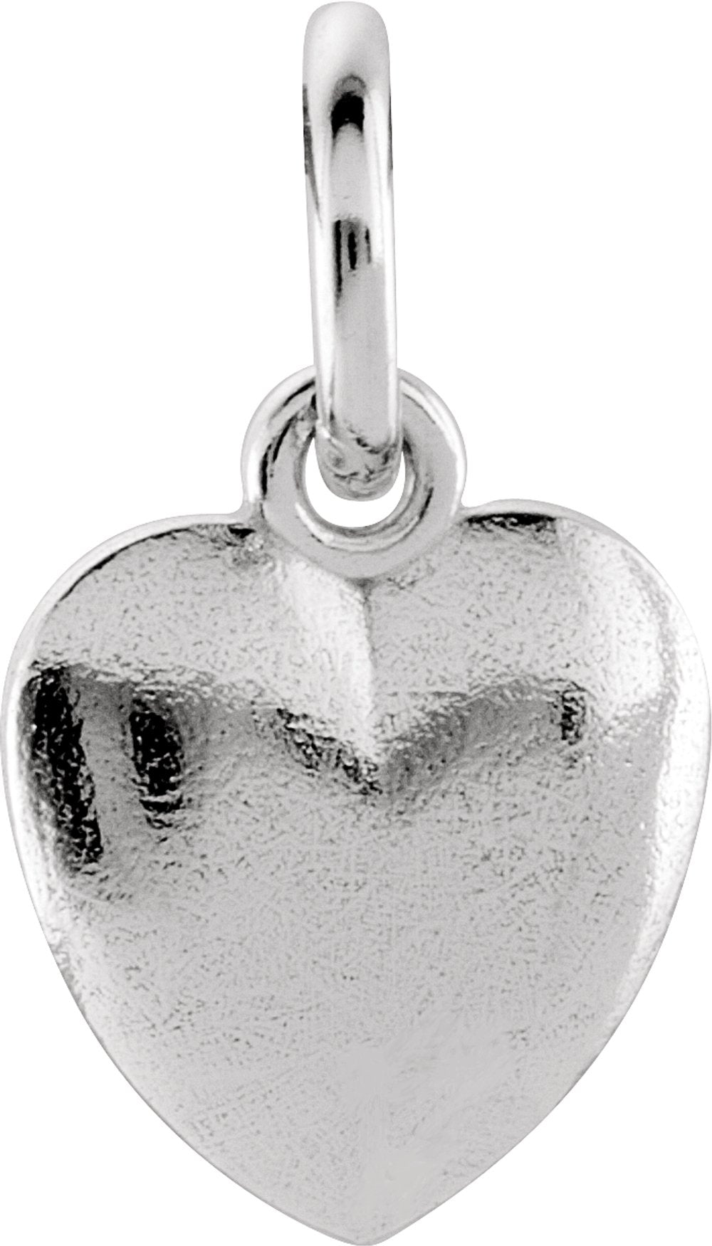 Sterling Silver Posh Mommy® Puffed Heart Charm/Pendant