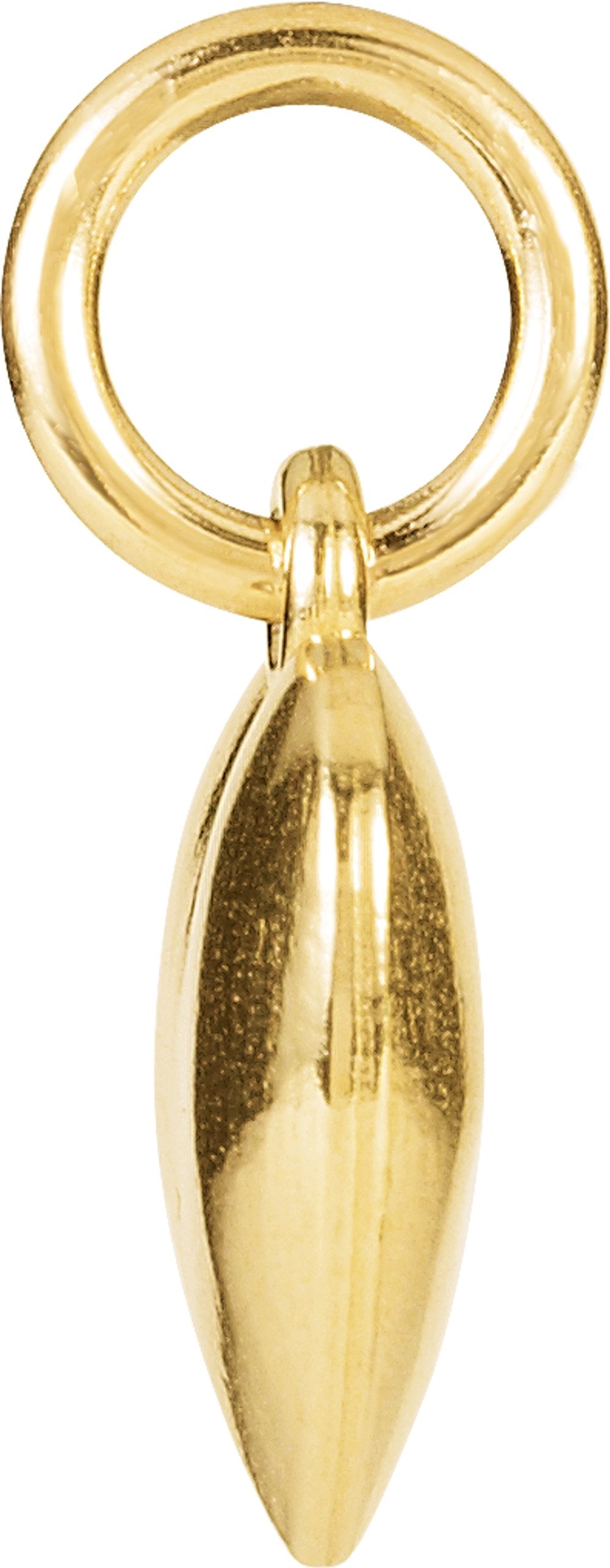 14K Yellow Gold Posh Mommy® Puffed Heart Charm/Pendant