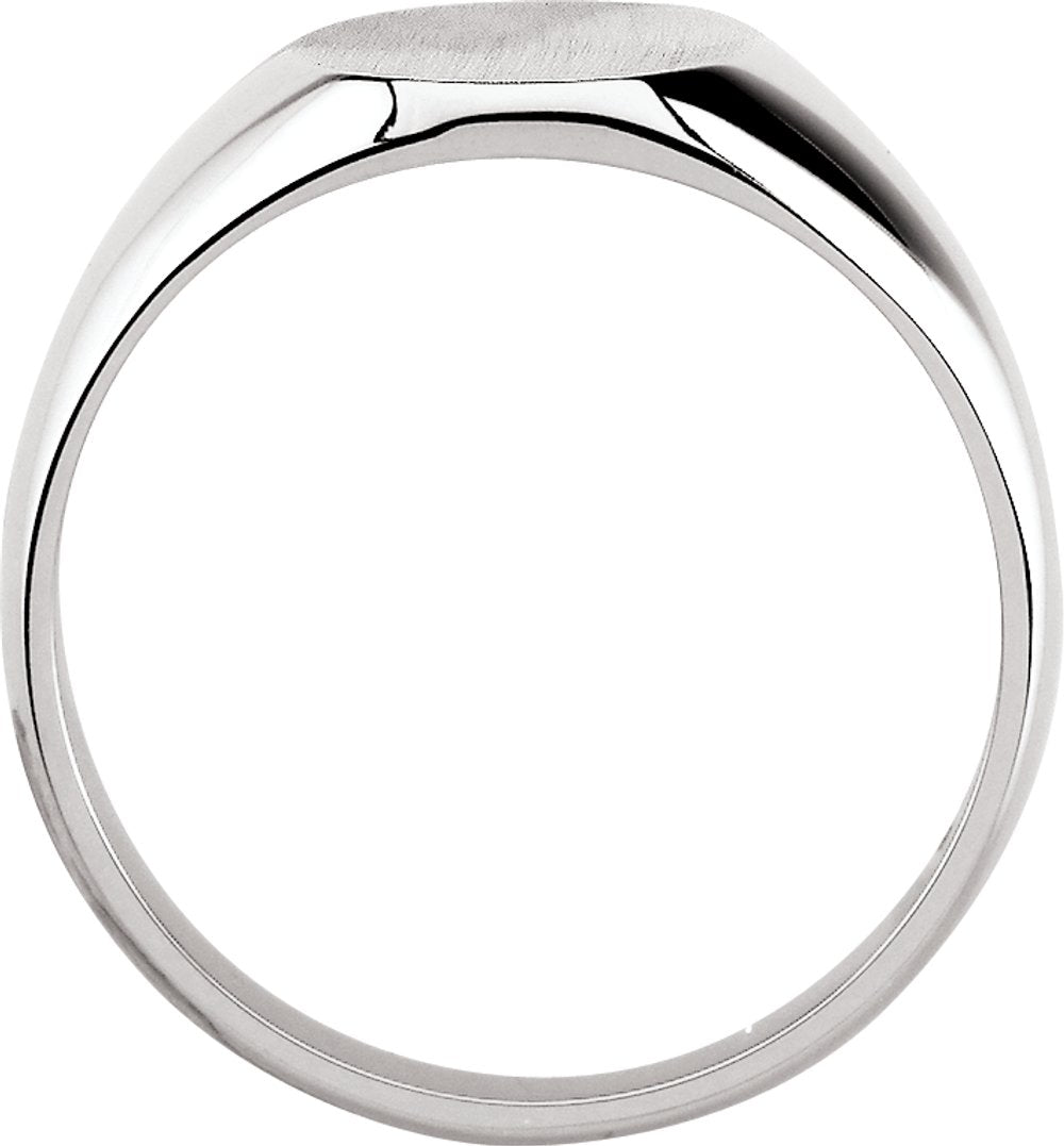 Sterling Silver Oval Signet Ring