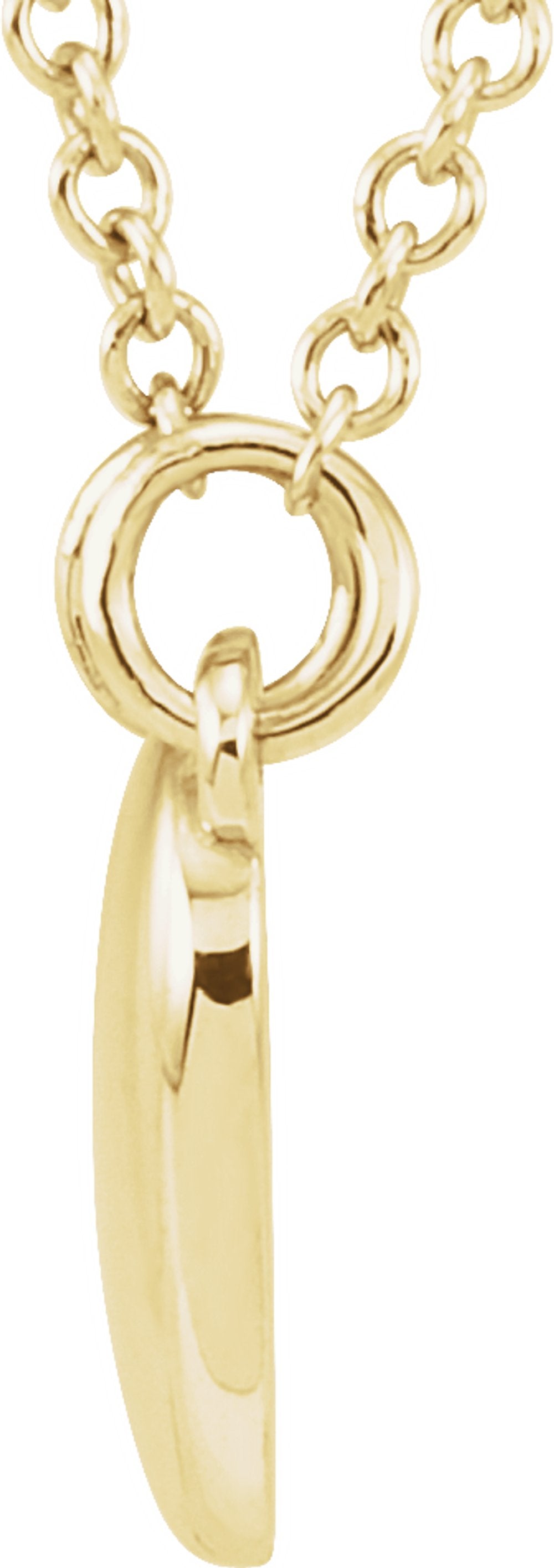 14K Yellow Gold Heart 18" Necklace