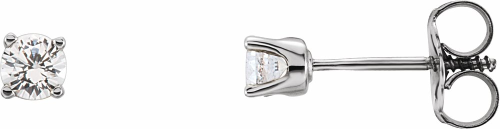 14K White Gold 1/5 CTW Lab-Grown Diamond Youth Earrings