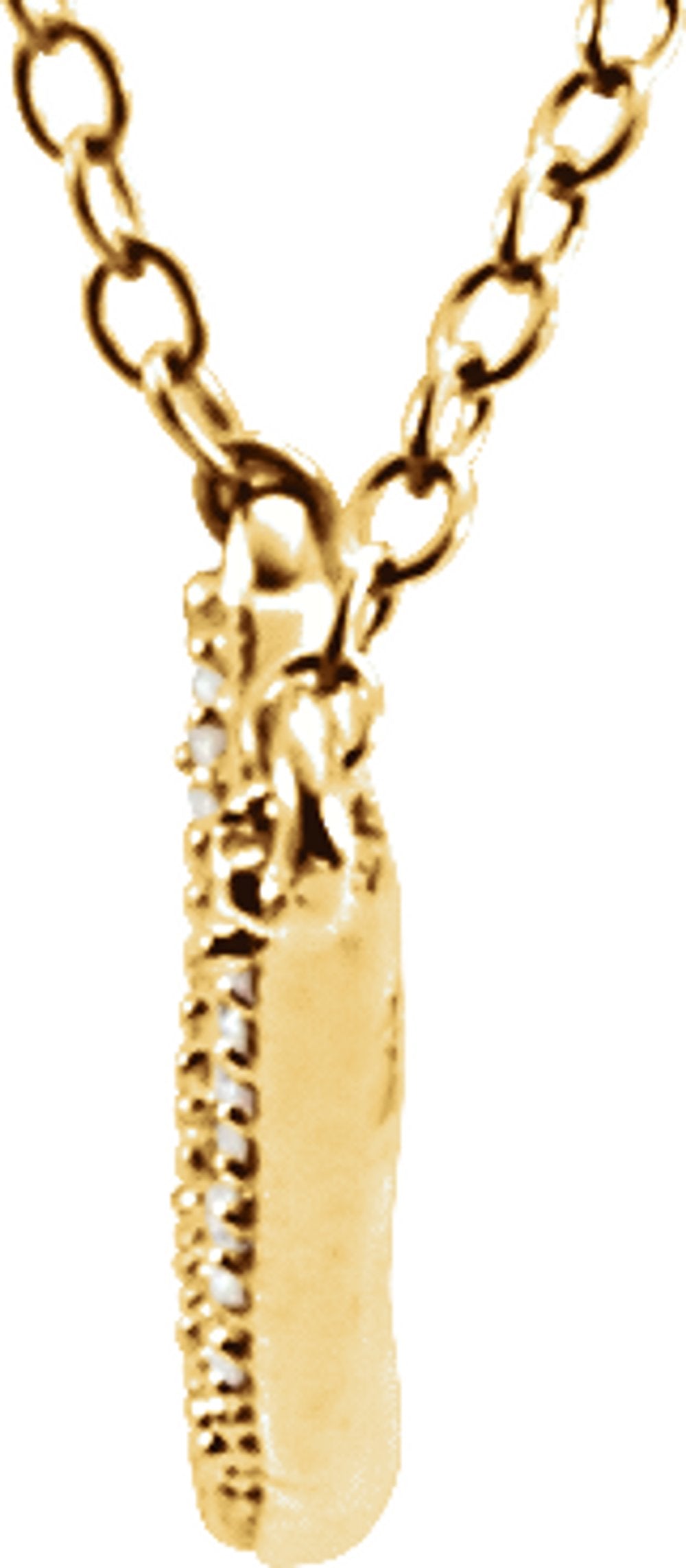14K Yellow Gold 1/6 CTW Natural Diamond Bar 16-18" Necklace