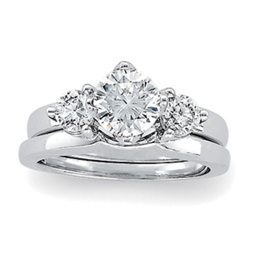 14K White Gold 1/2 CTW Natural Diamond Wrap-Style Ring Enhancer