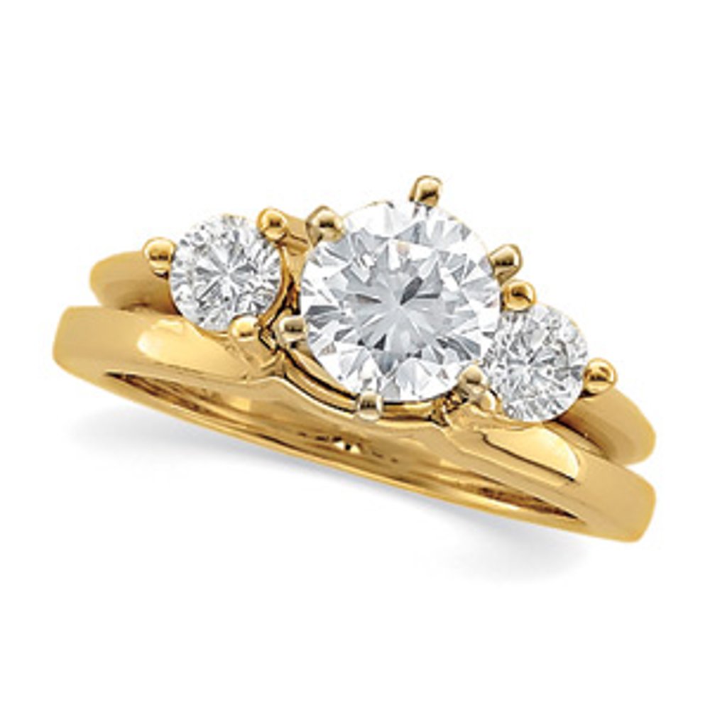14K Yellow Gold 1/2 CTW Natural Diamond Wrap-Style Ring Enhancer