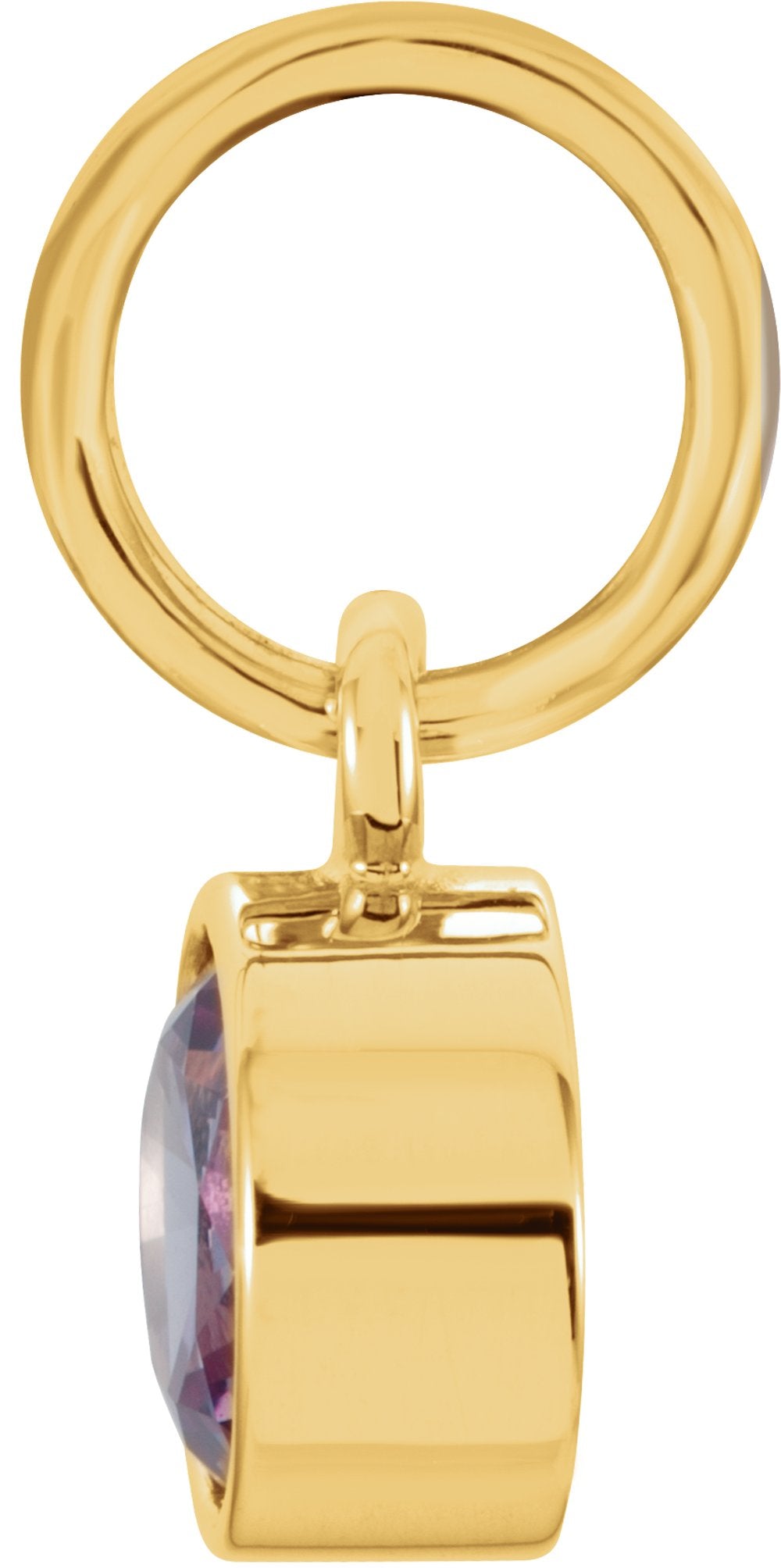 14K Yellow Gold Posh Mommy® Imitation Alexandrite Charm/Pendant