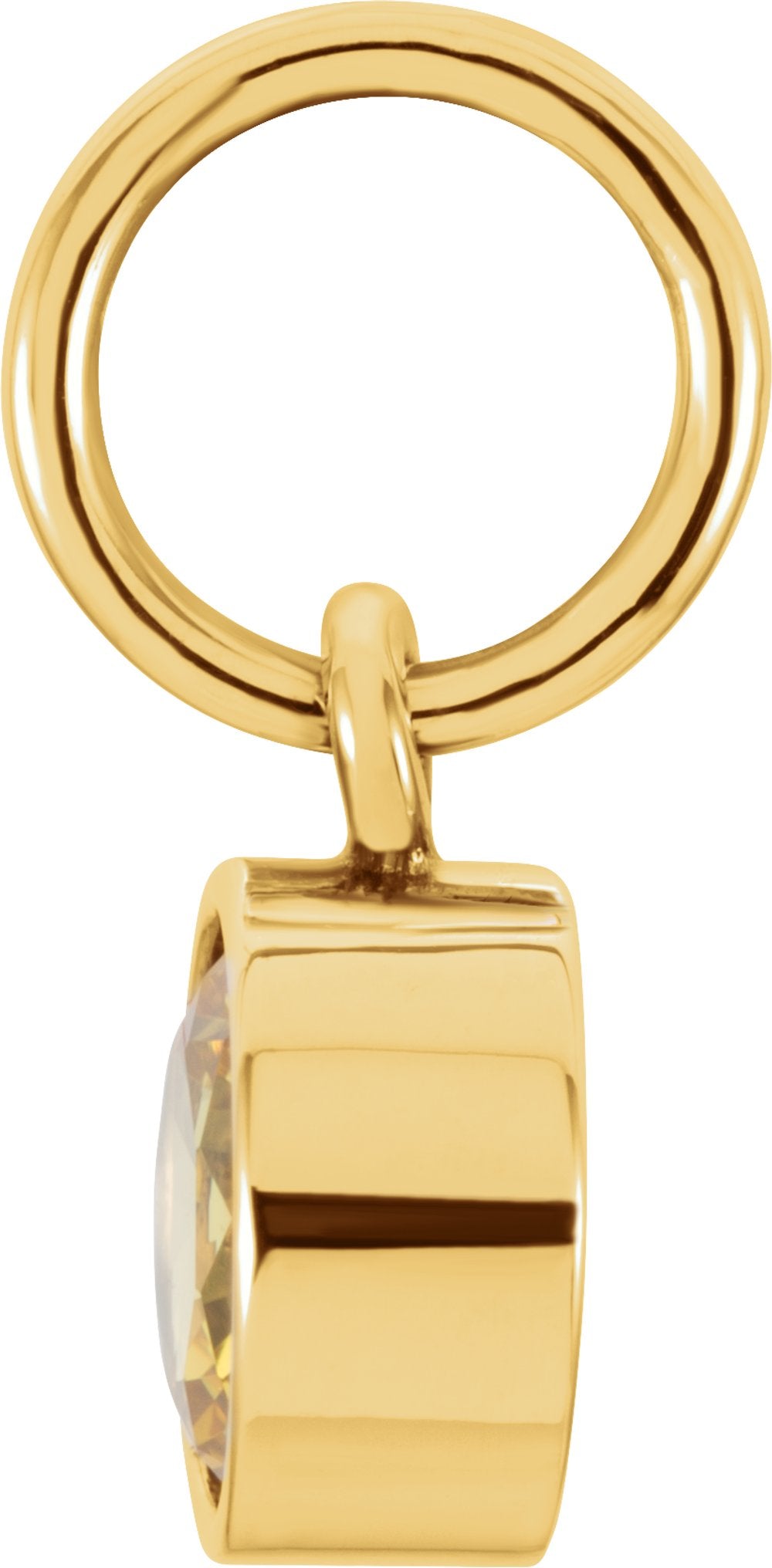 14K Yellow Posh Mommy® Imitation Citrine Charm/Pendant