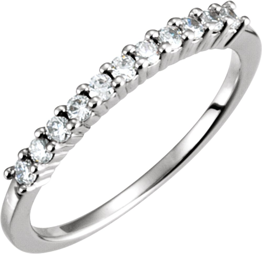 14K White Gold 1/5 CTW Natural Diamond Anniversary Band