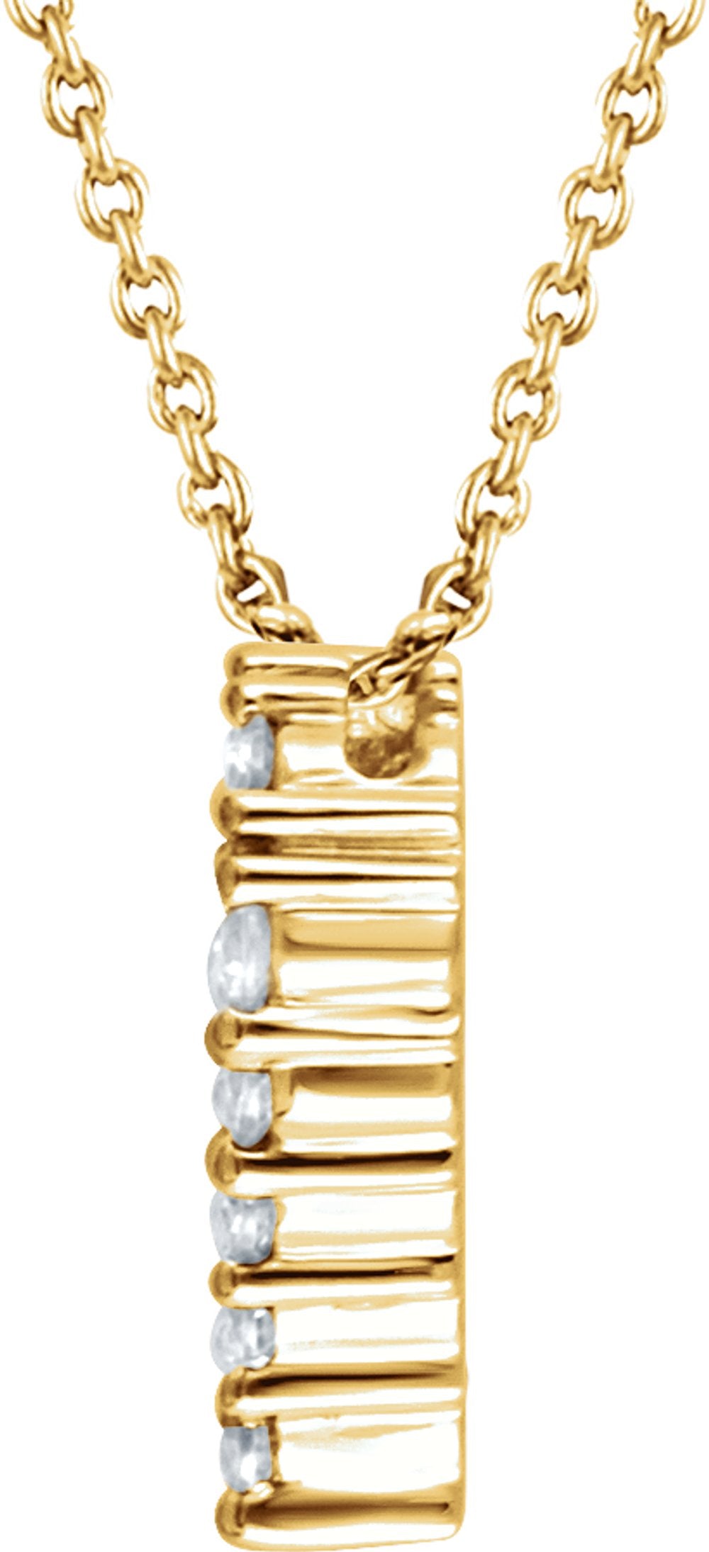 14K Yellow Gold 1/4 CTW Natural Diamond Heart 18" Necklace