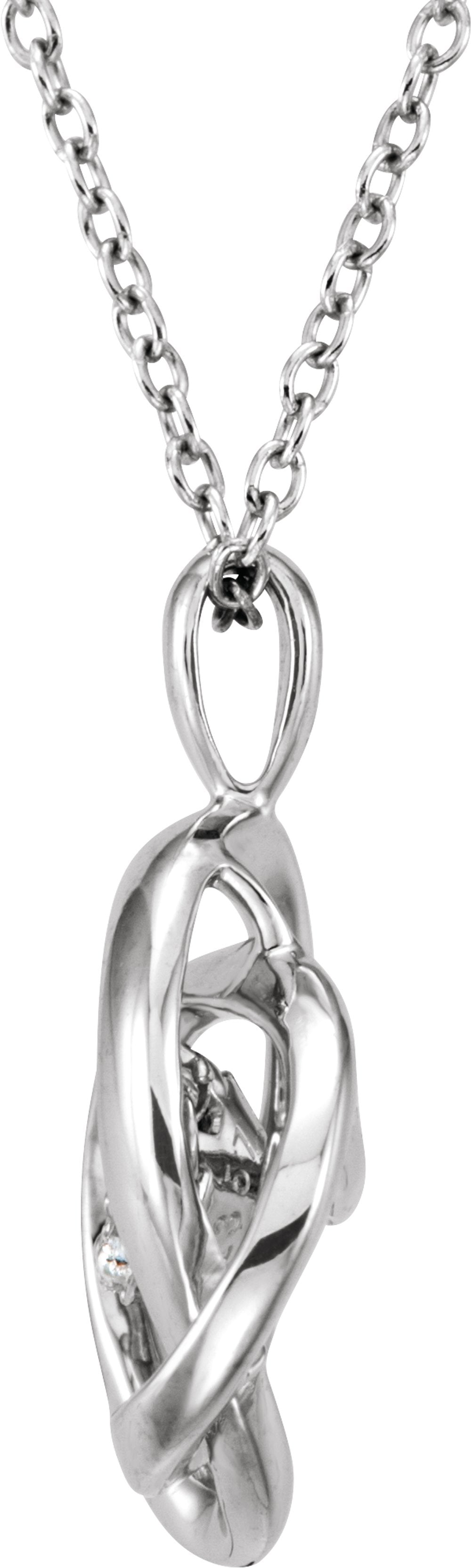 Sterling Silver 1/10 CTW Natural Mystara Diamonds® 18" Necklace