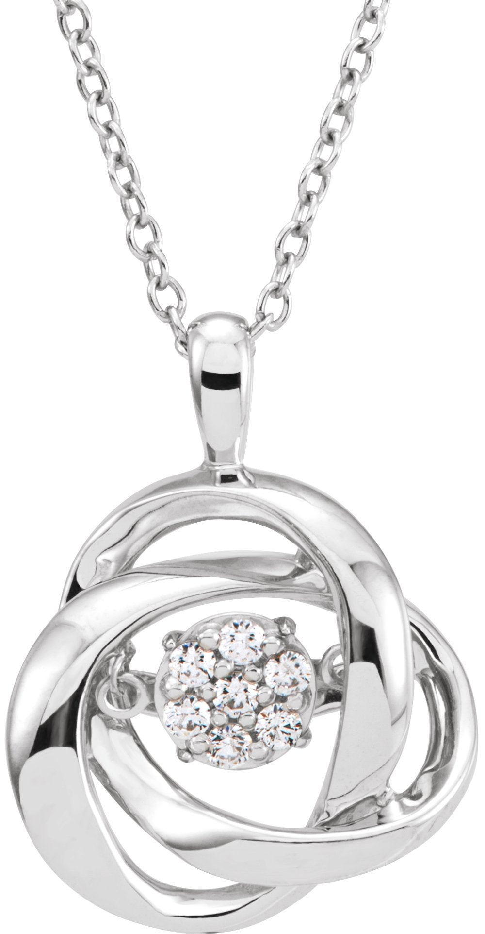 Sterling Silver 1/10 CTW Natural Mystara Diamonds® 18" Necklace