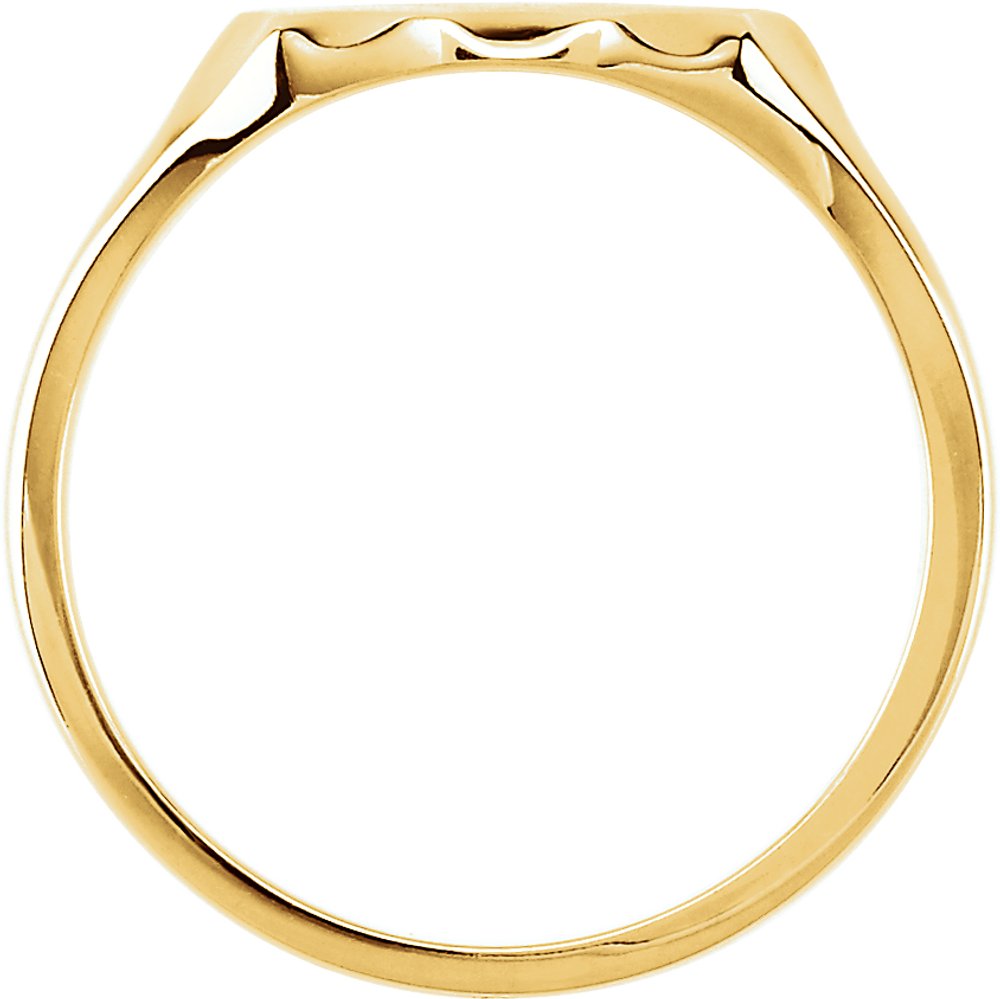 14K Yellow 11.2x6.7 mm Oval Signet Ring