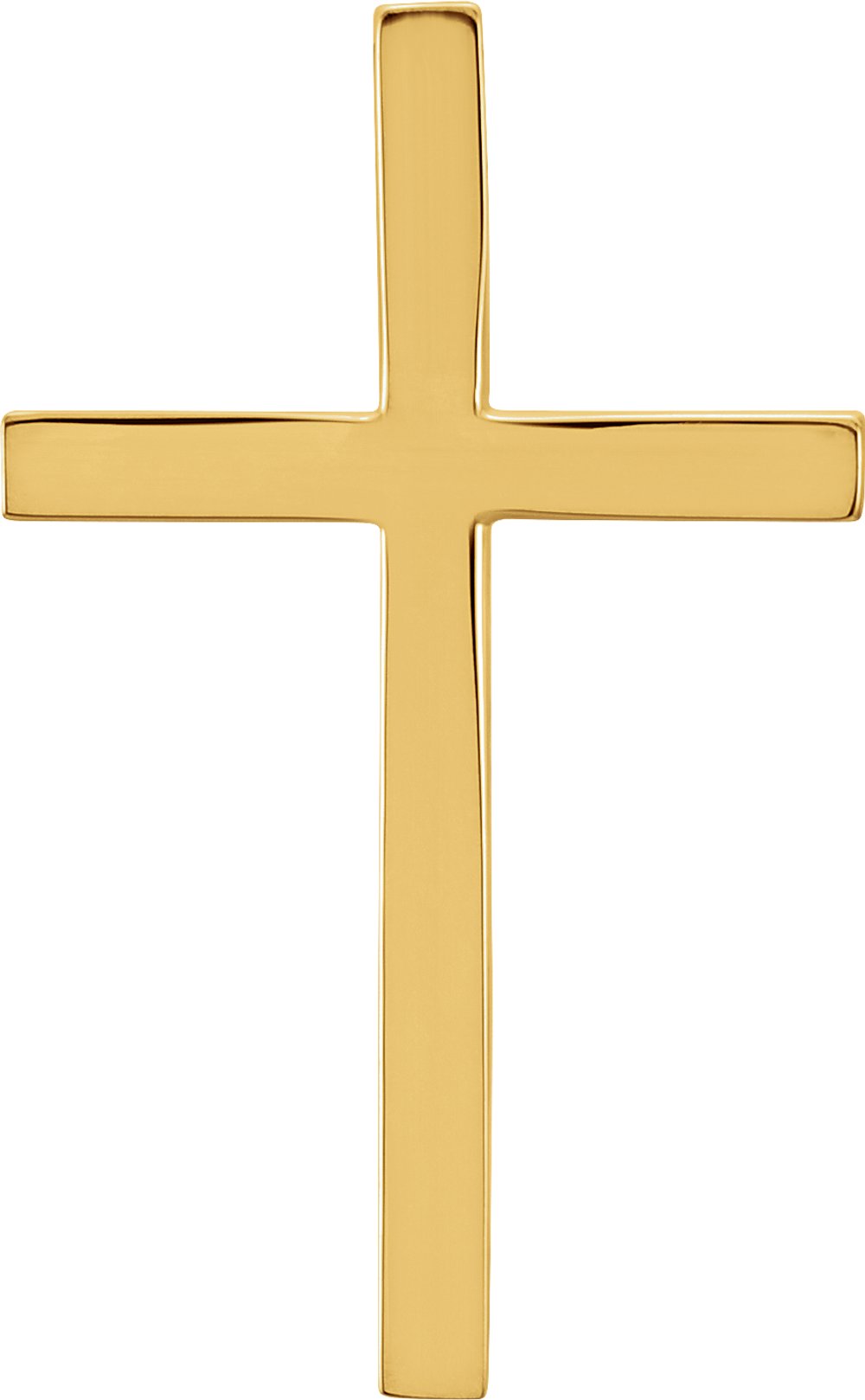 18K Yellow Gold 25.7x15.7 mm Cross Pendant
