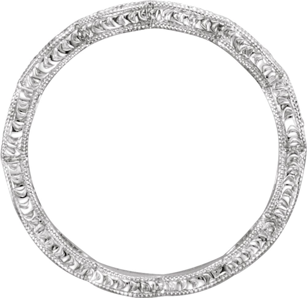 14K White Natural Blue Sapphire Anniversary Band Size 7