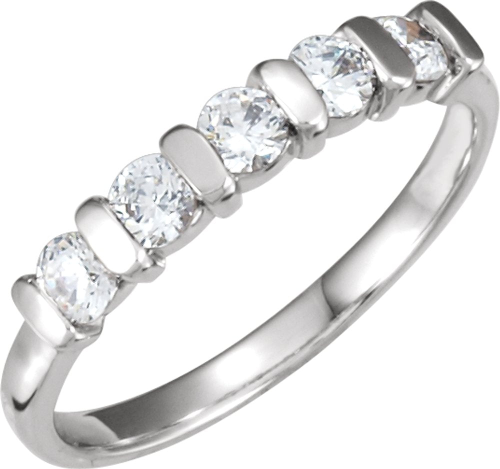 Platinum 1/2 CTW Natural Diamond Band