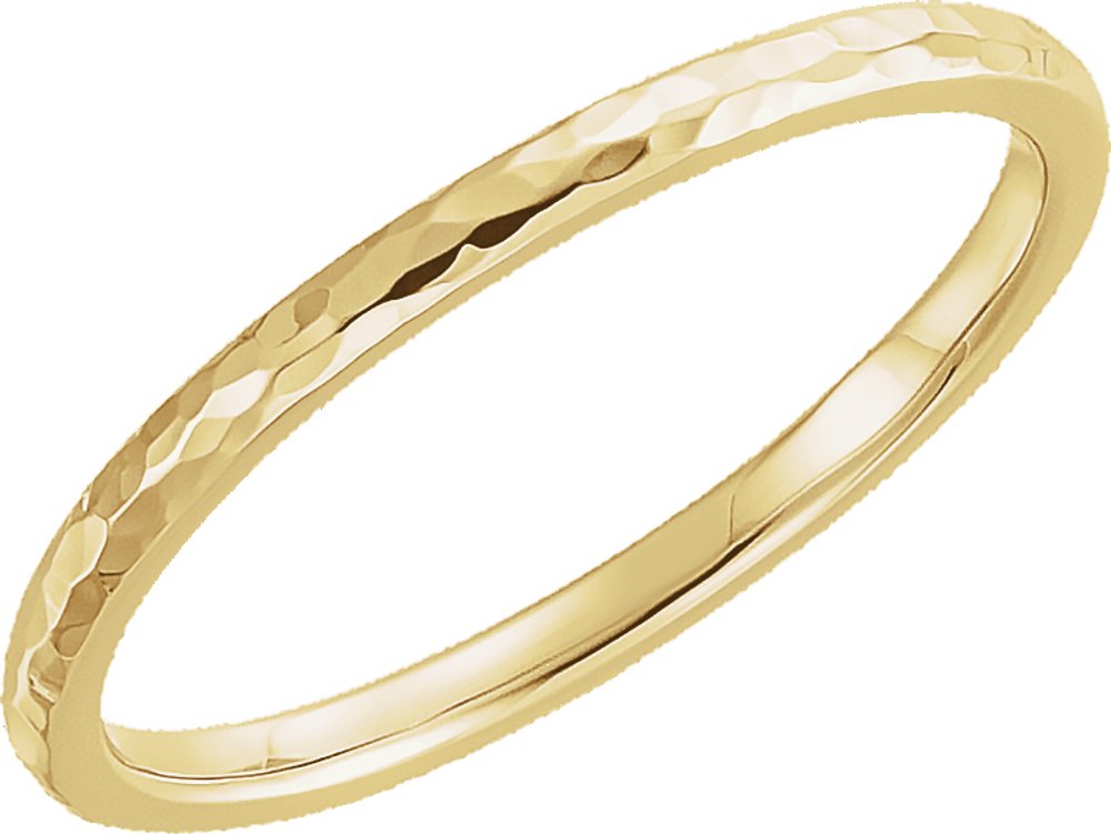 14K Yellow 2 mm Comfort-Fit Half Round Band Size 7
