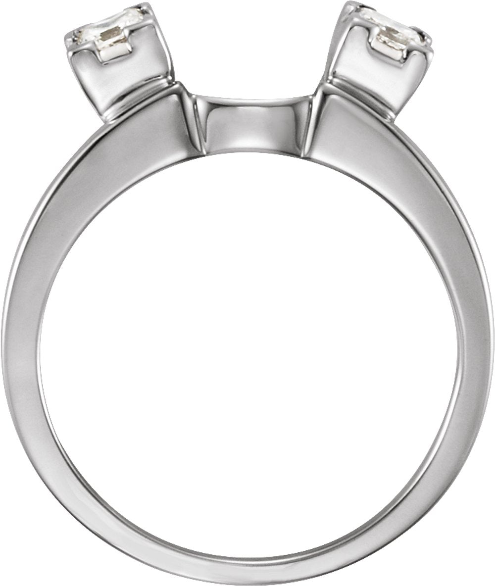 14K White Gold 1/3 CTW Natural Diamond Wrap-Style Enhancer