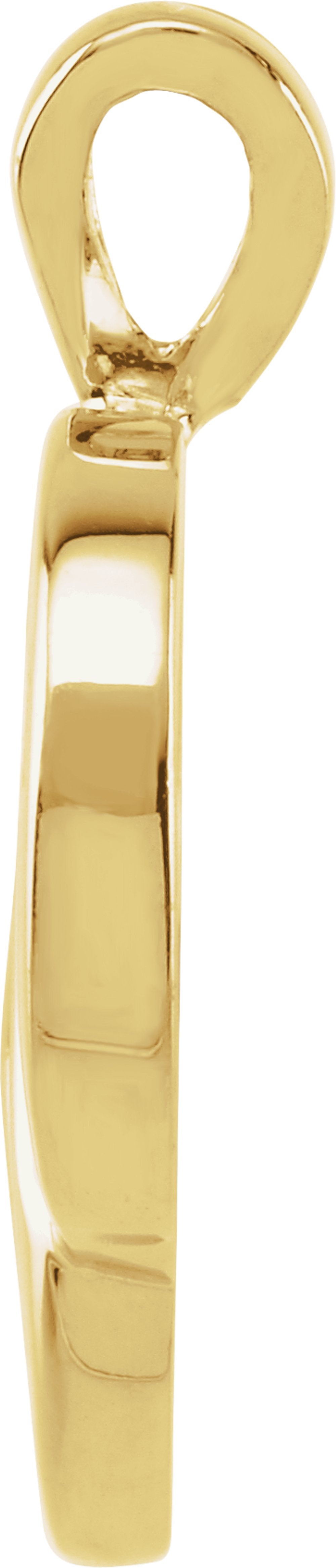 14K Yellow Gold Heart Pendant