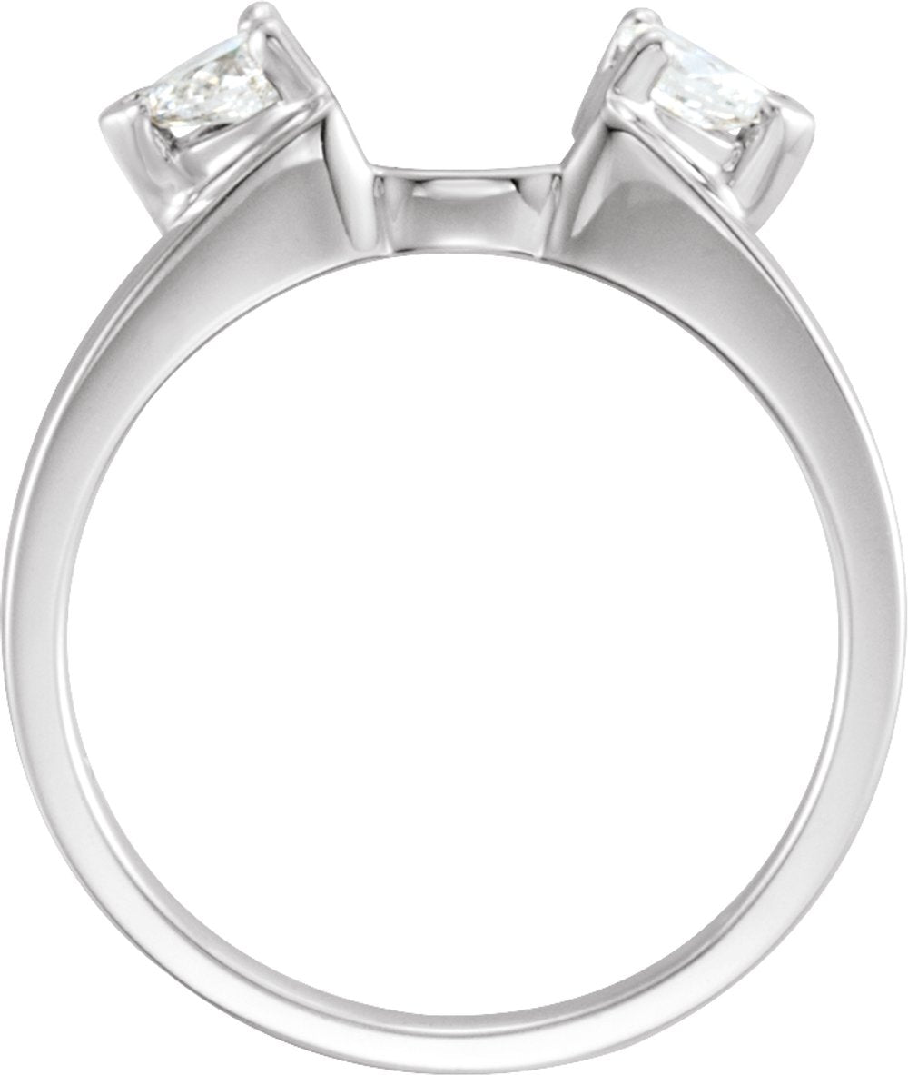 14K White Gold 1/5 CTW Lab-Grown Diamond Wrap-Style Enhancer