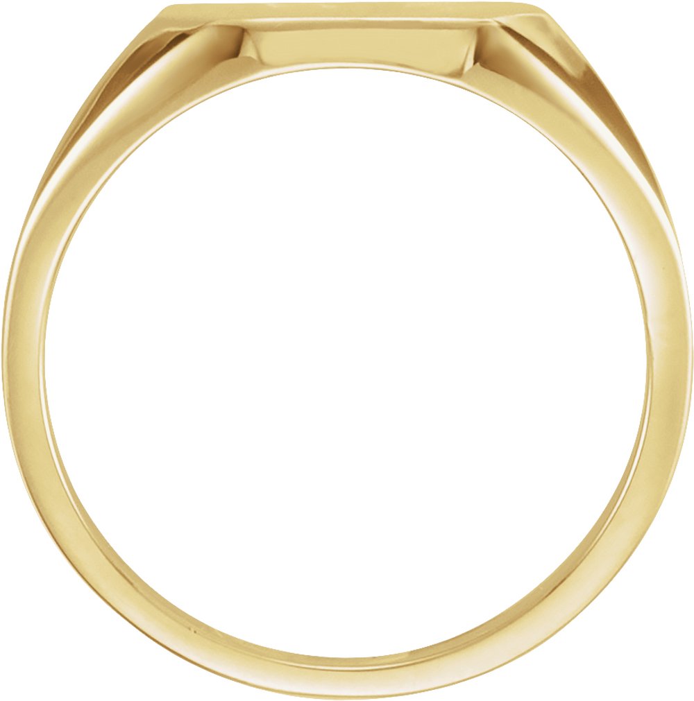 14K Yellow Gold 12x10 mm Octagon Signet Ring
