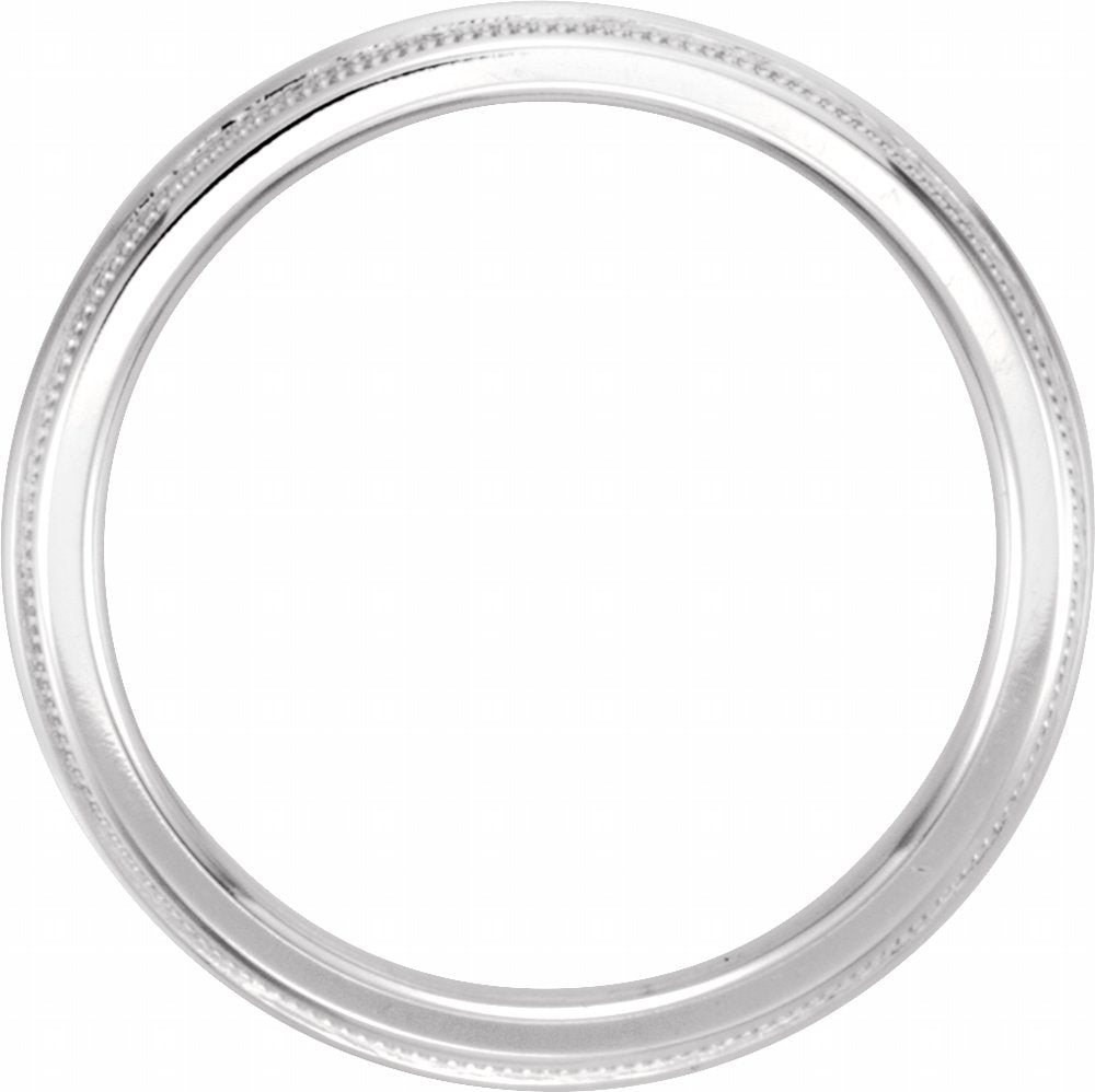 14K White Gold 2.5 mm Milgrain Edge Comfort-Fit Knife Band Size 7