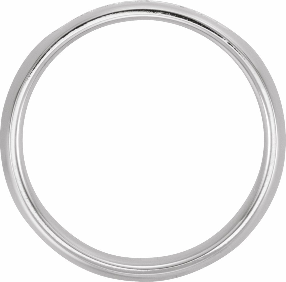 14K White 2.2 mm Comfort-Fit Knife Band Mounting Size 10