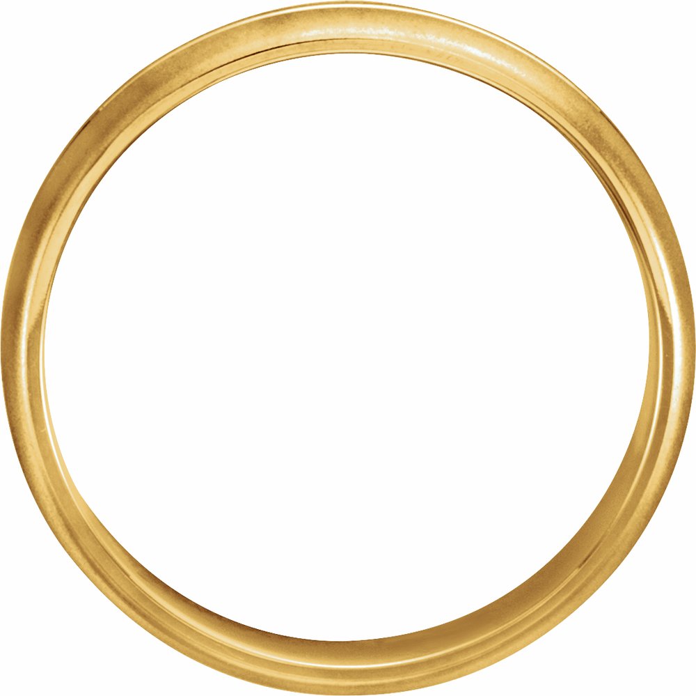 14K Yellow 6 mm Grooved Band with Beadblast Finish Size 7