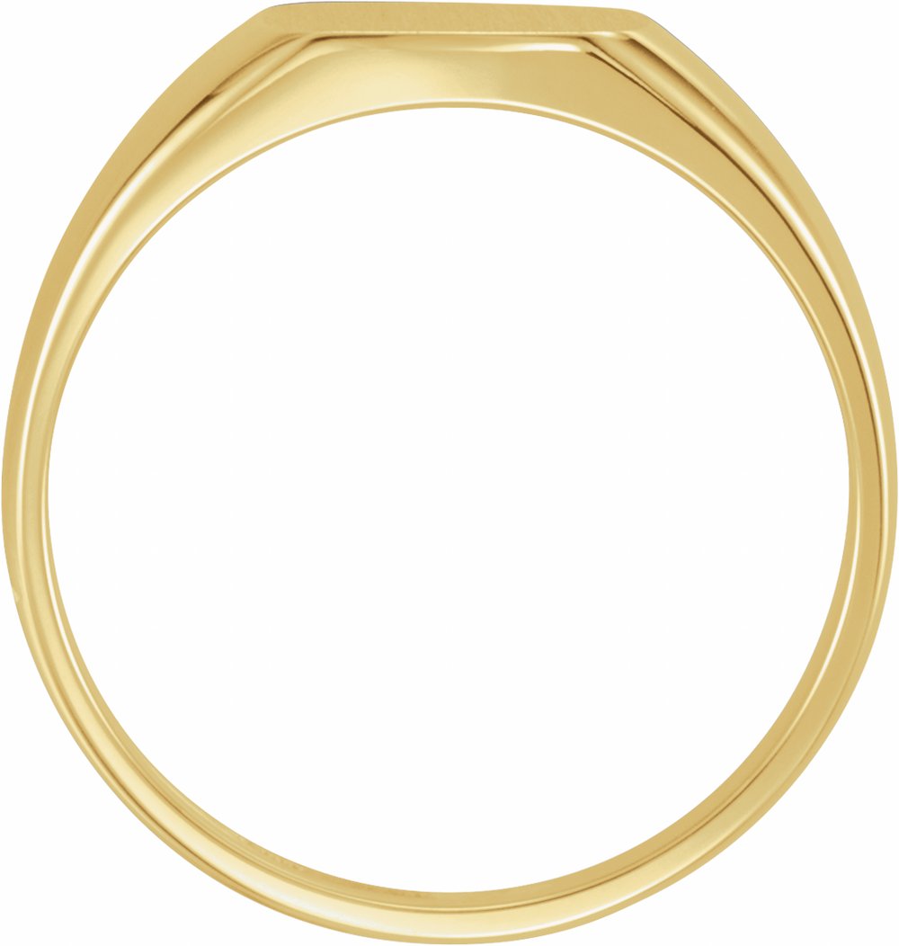 14K Yellow Gold 10 mm Signet Ring