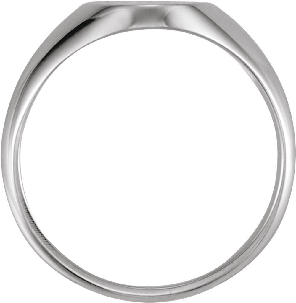 Sterling Silver 10x8 mm Oval Signet Ring