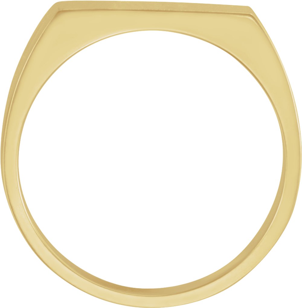 14K Yellow Gold Rectangle Signet Ring