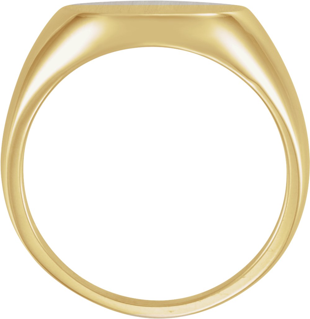 10K Yellow Gold Round Signet Ring
