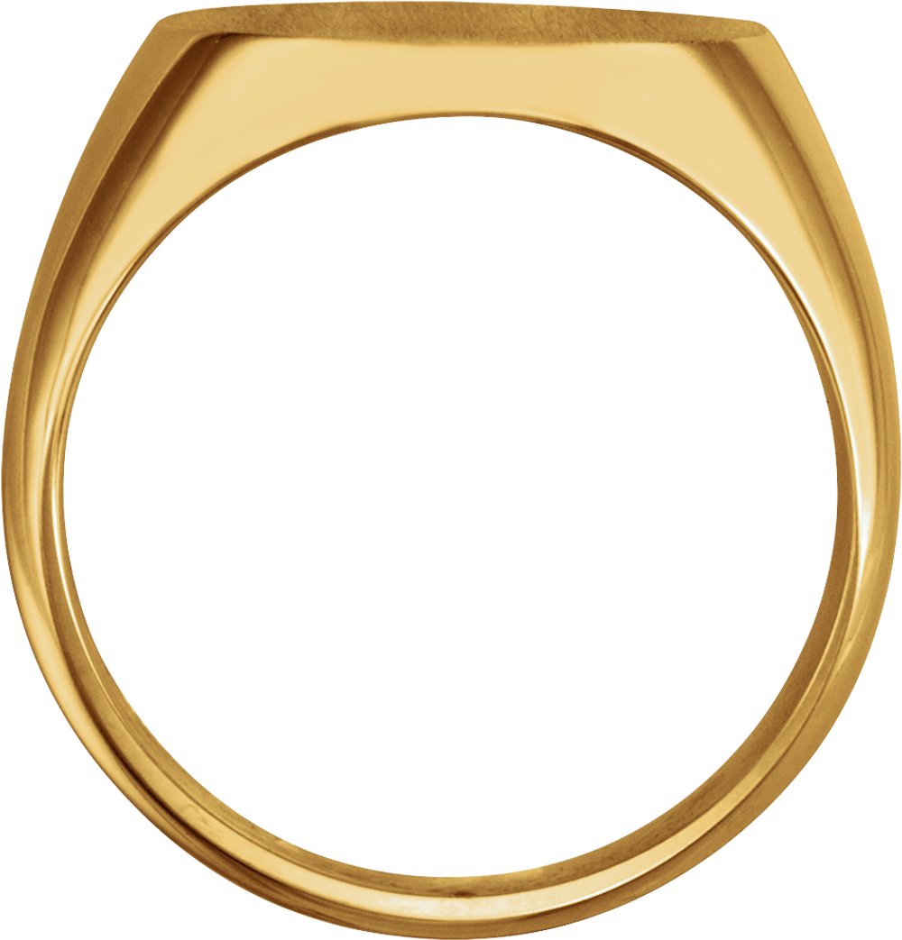 14K Yellow Gold Oval Signet Ring