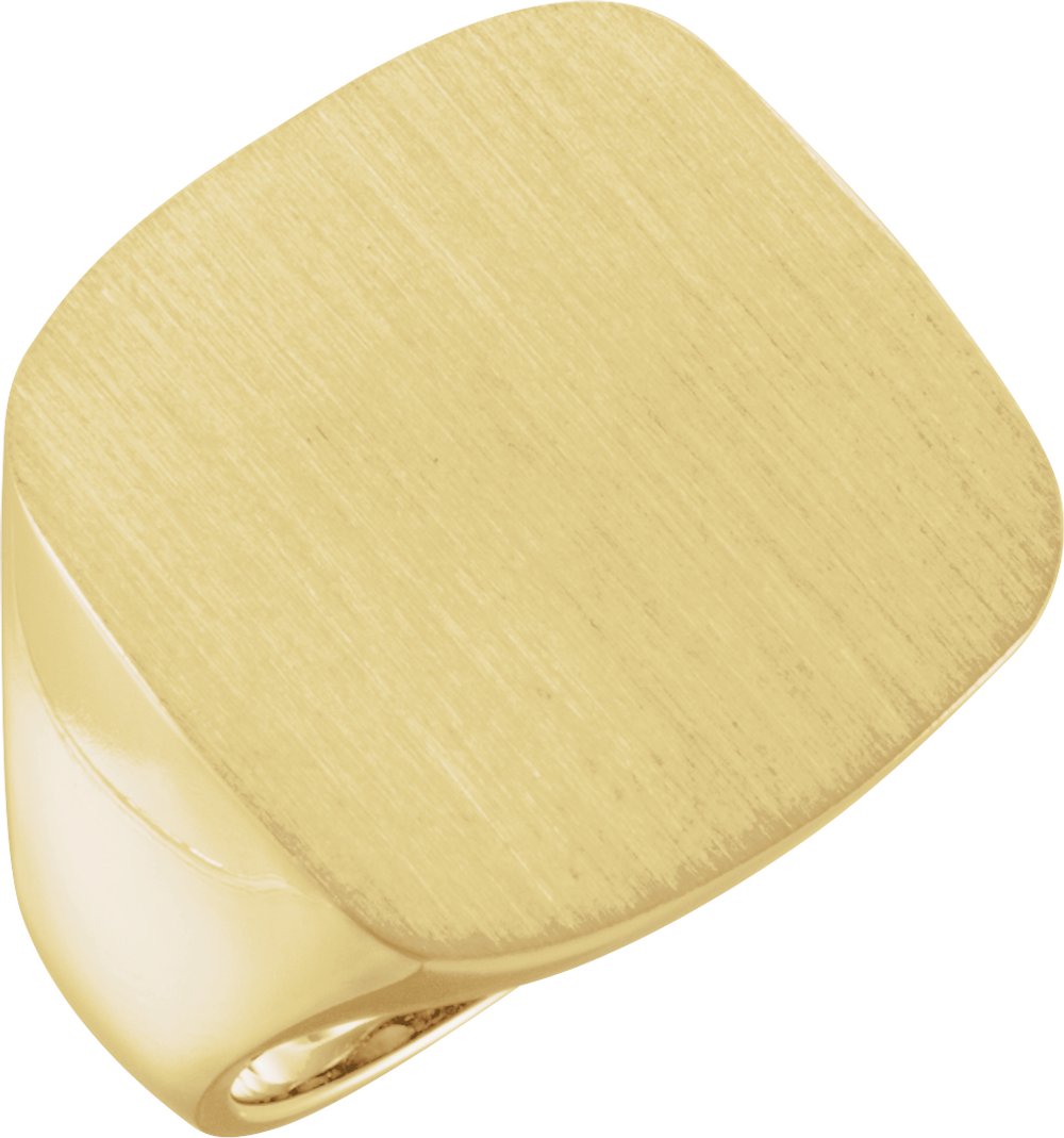14K Yellow Gold Square Signet Ring