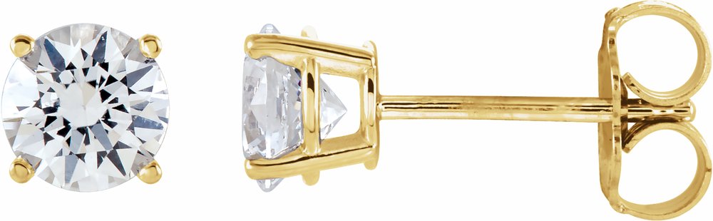 14K Yellow Gold 1 CTW Natural Diamond Earrings