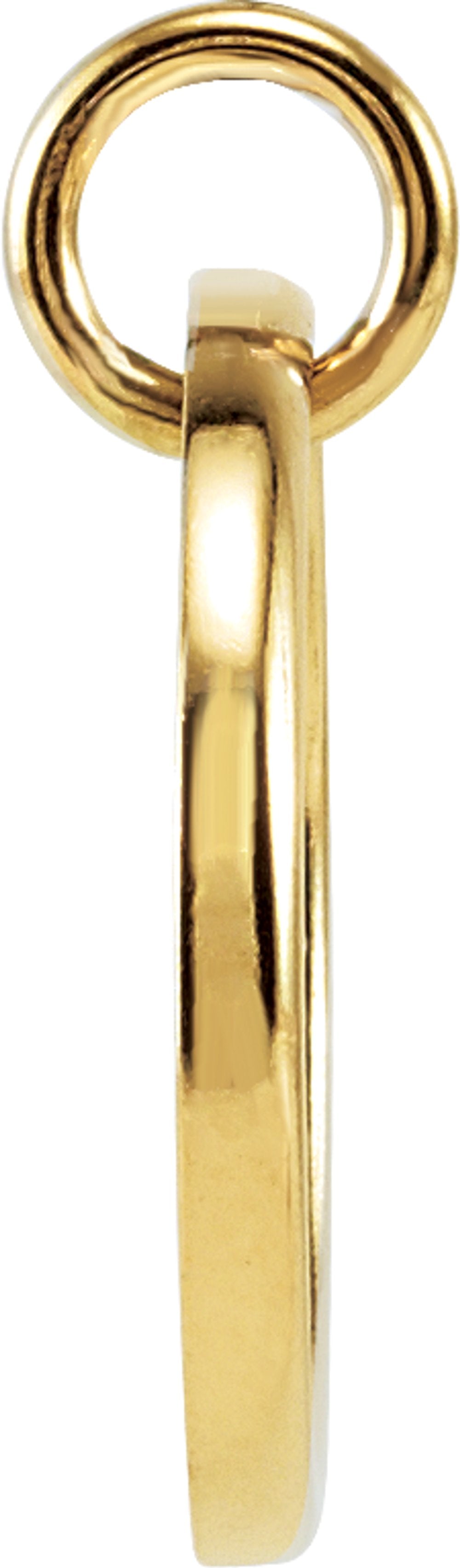 14K Yellow Gold .08 CTW Natural Diamond Posh Mommy® Initial E Pendant